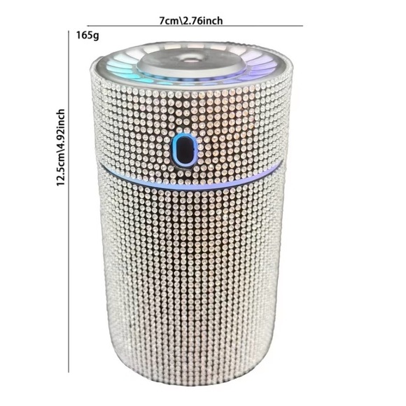 Pink Rhinestone Bluetooth Speaker with LED Light - Picture 3 of 3